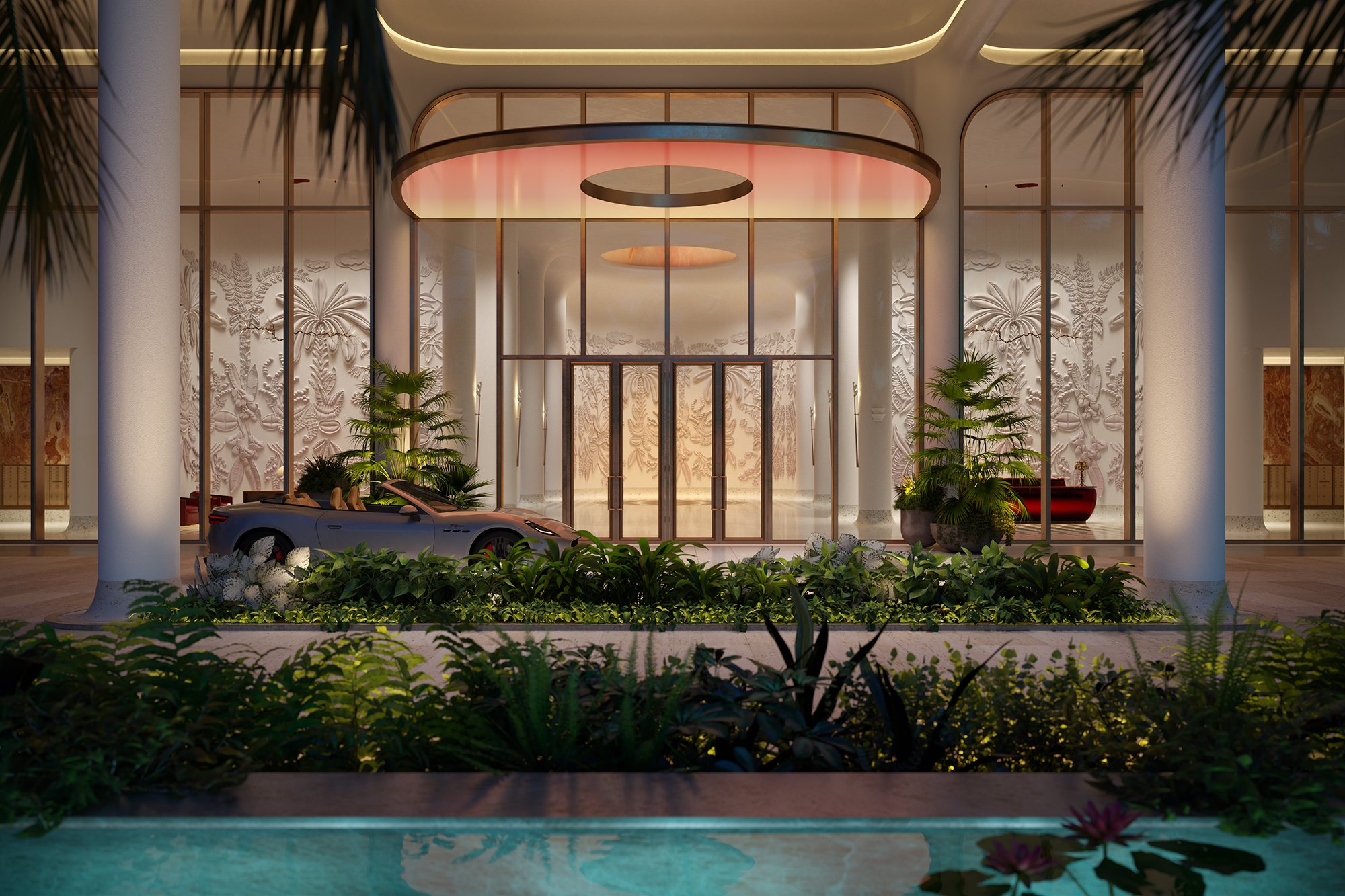 The riverfront arrival at Faena Residences Miami